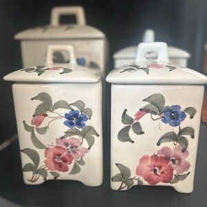 Floral Ceramic Canisters
